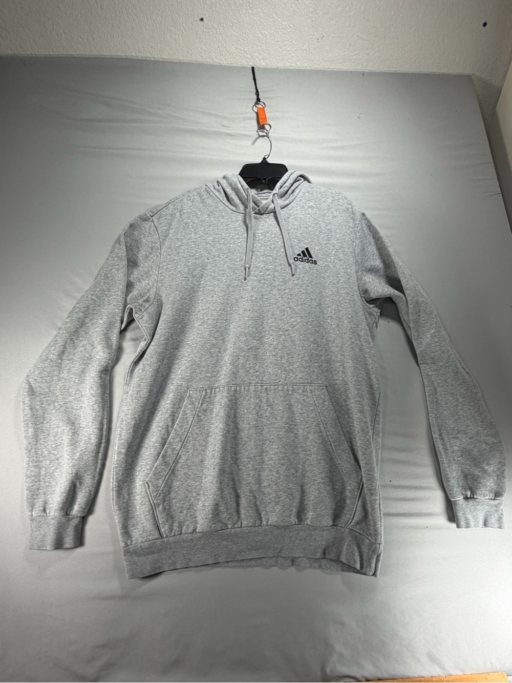 Adidas Mens Essentials FeelCozy Fleece Hoodie Gray Size MT Medium Tall Pullover